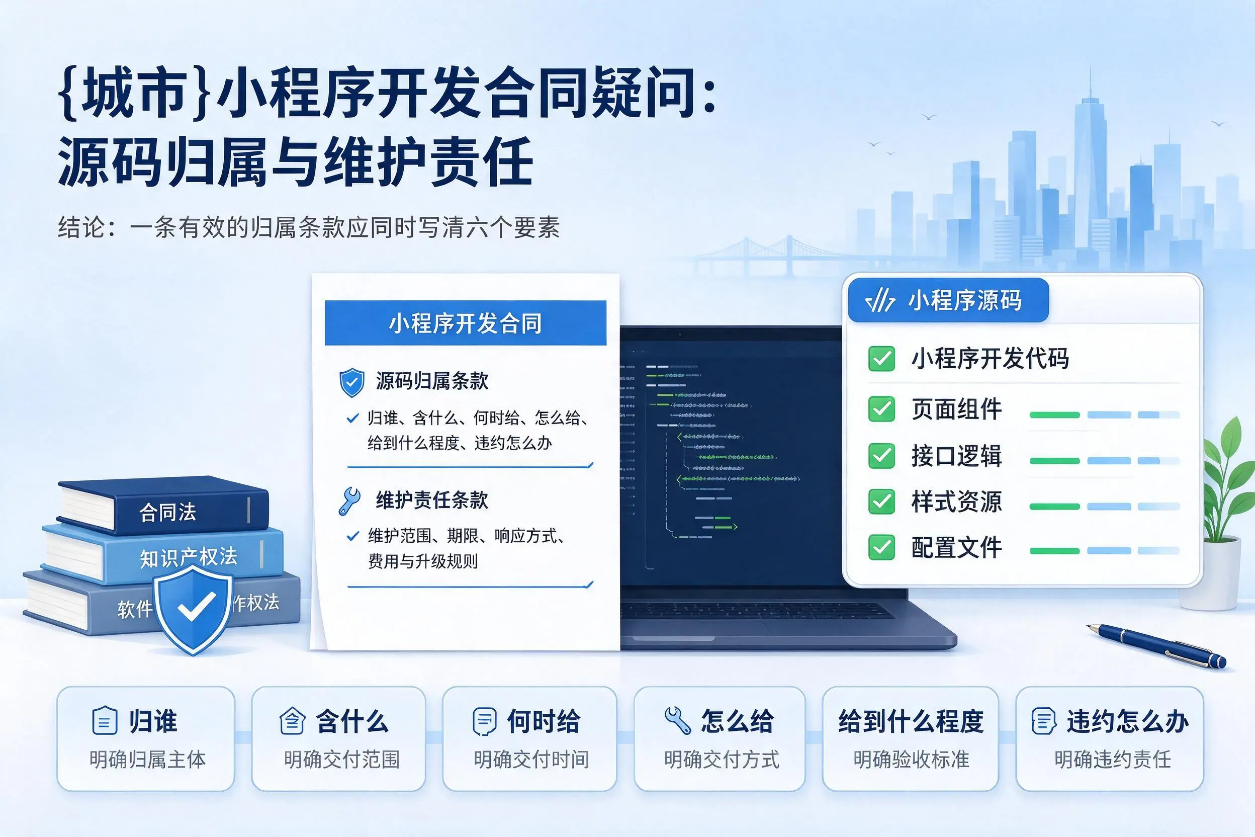 汉中小程序开发合同疑问:源码归属与维护责任