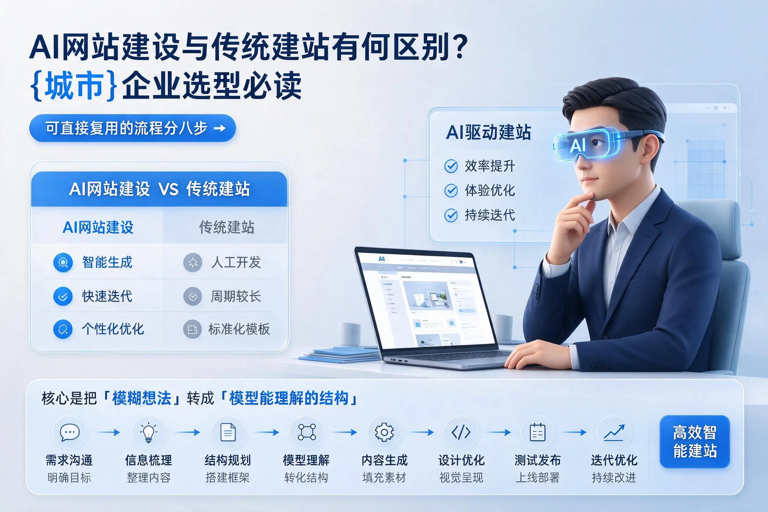 AI网站建设与传统建站有何区别?汉中企业选型必读