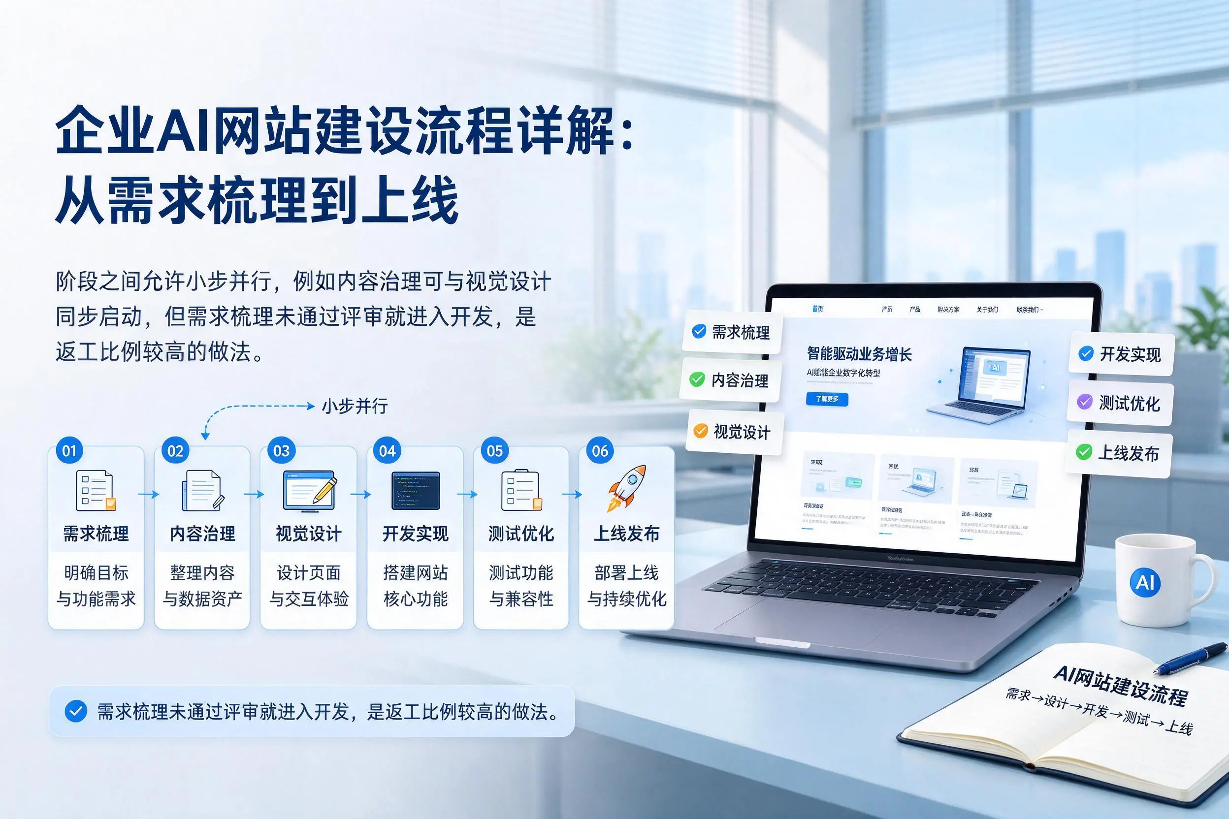 汉中企业AI网站建设流程详解：从需求梳理到上线