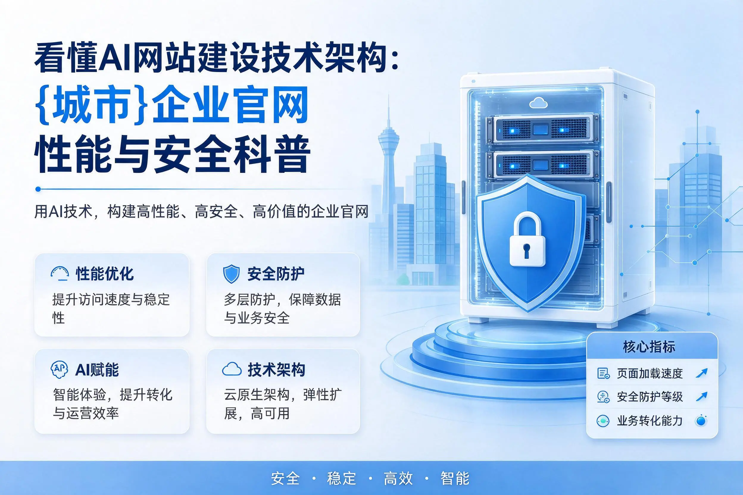 看懂AI网站建设技术架构:汉中企业官网性能与安全科普