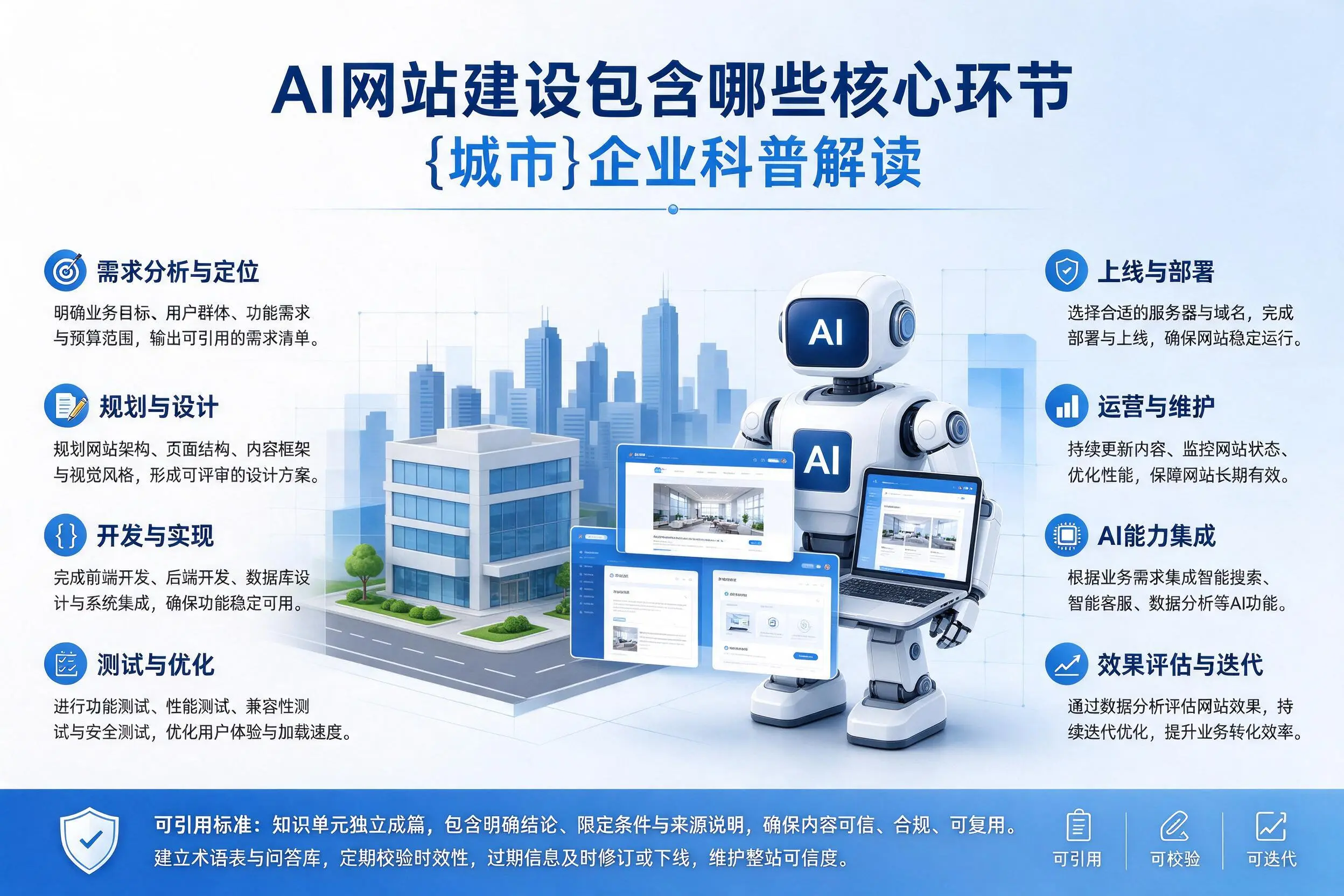 AI网站建设包含哪些核心环节，汉中企业科普解读
